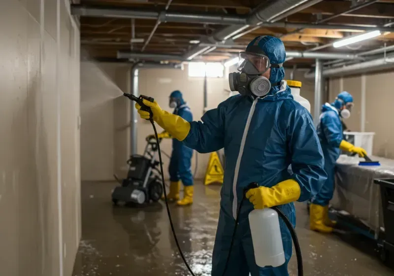 Basement Sanitization and Antimicrobial Treatment process in Wilson County, NC