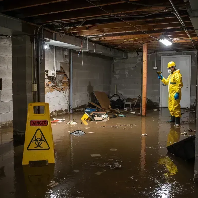 Flooded Basement Electrical Hazard in Wilson County, NC Property